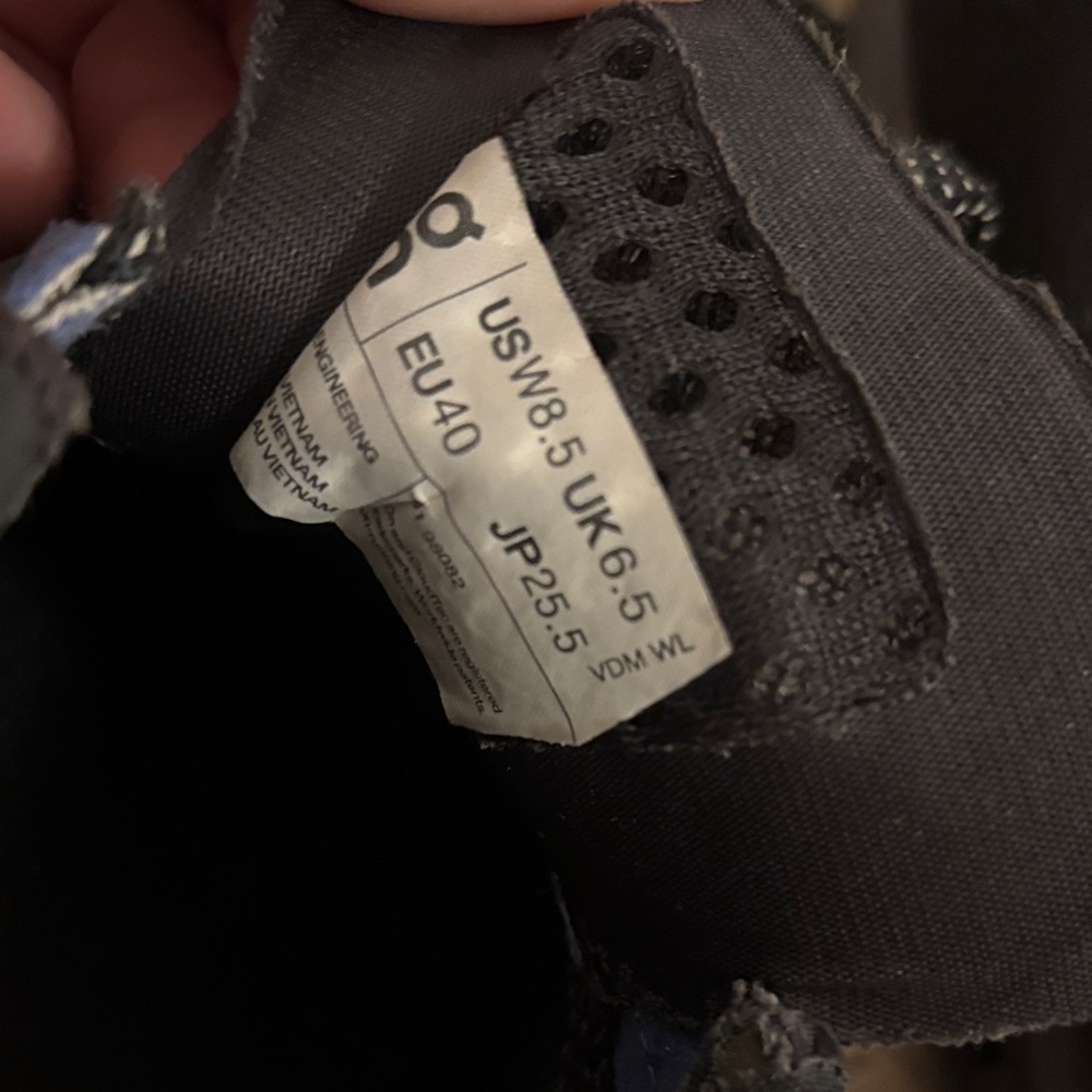 On Running Womens Black and Blue Athletic Shoes - Picture 5 of 5
